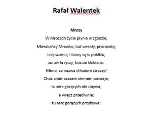 III miejsce - wiersz