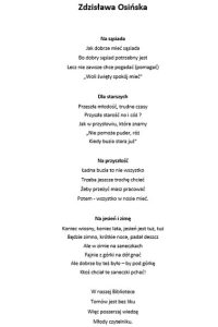 Utw&oacute;r - wiersz 2