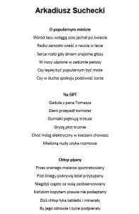 Utw&oacute;r - wiersz 3