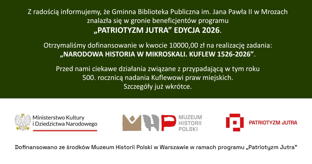 informacja o&nbsp;otrzymanym dofinansowaniu