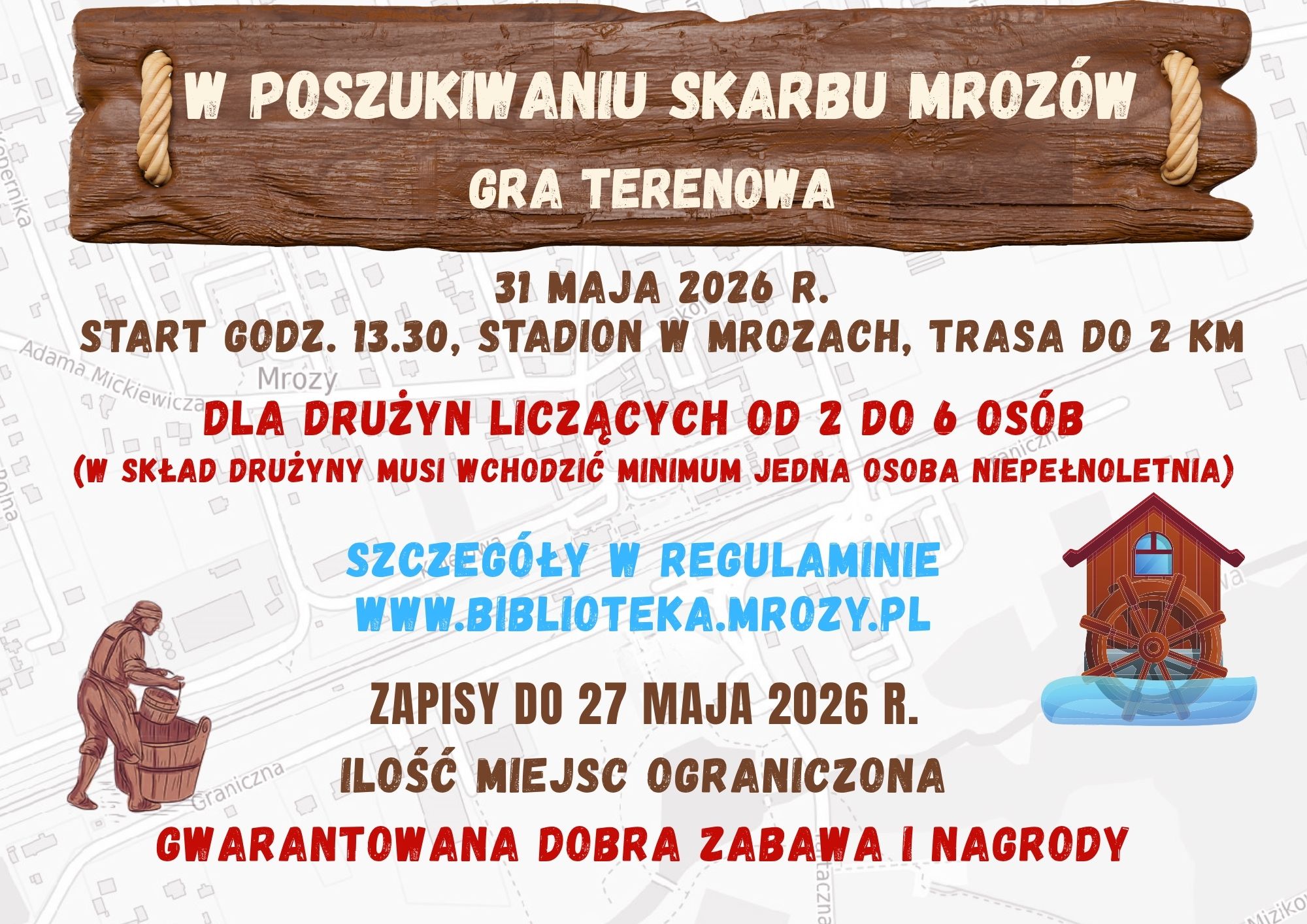 plakat informujący o&nbsp;grze