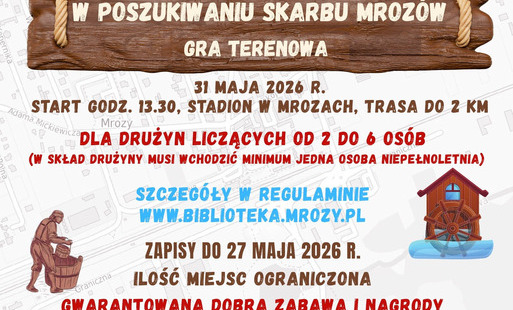 plakat informujący o grze