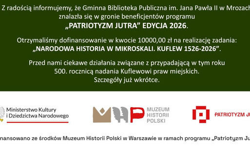 informacja o otrzymanym dofinansowaniu
