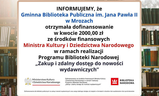 informacja o otrzymanym dofinansowaniu