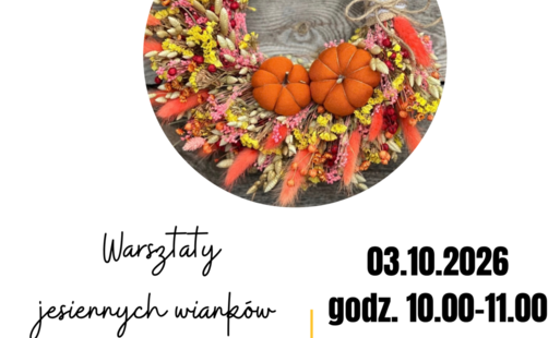 Plakat informujący o warsztatach